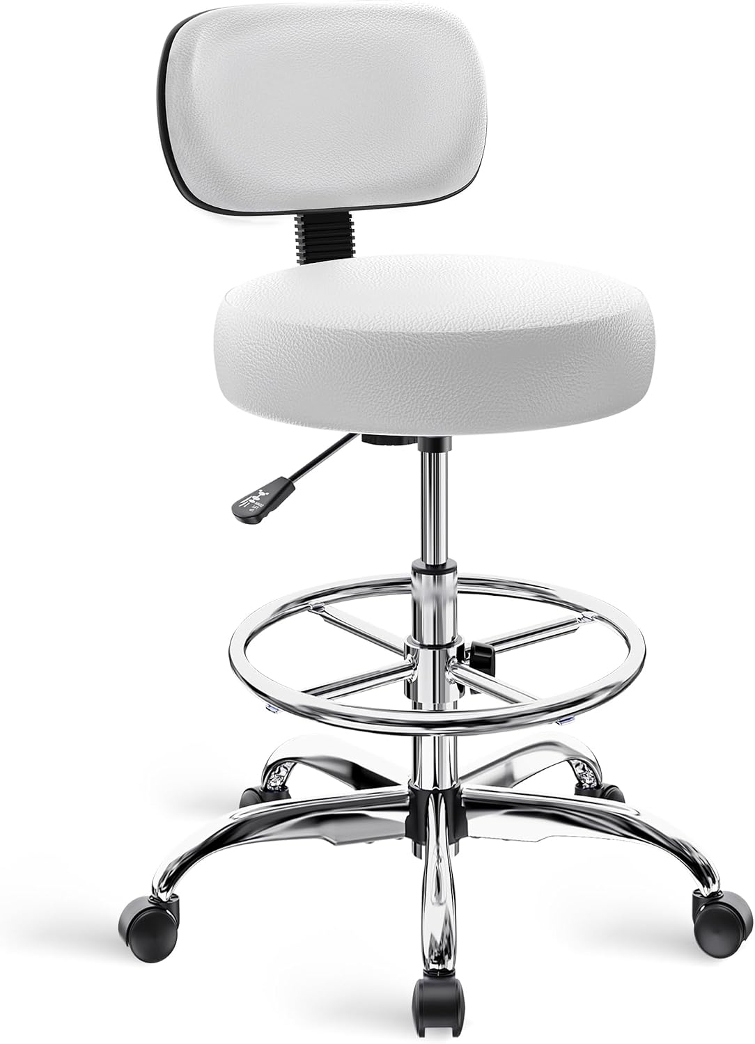 Office Footrest Cushion - SUPERJARE tekenstoel met rugleuning, verstelbare voetsteun,