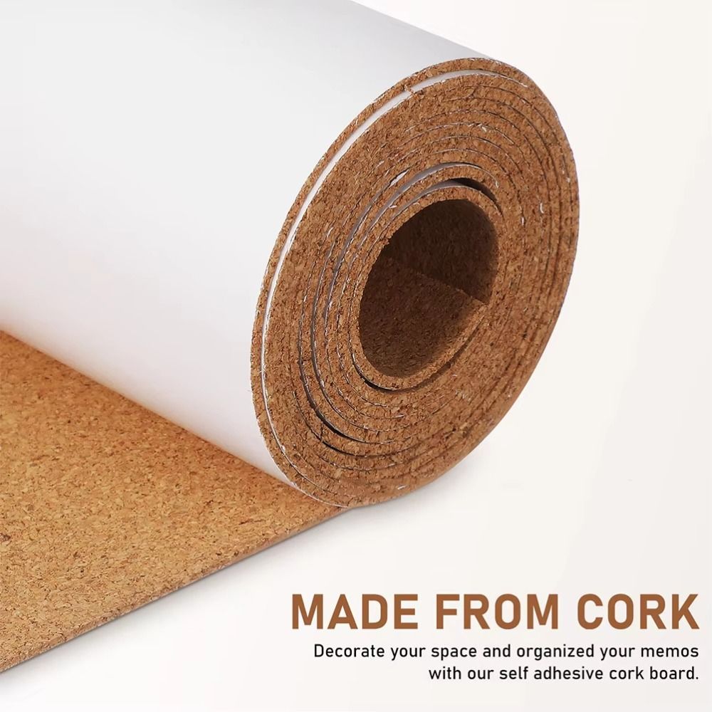 Bulletin Board Cork - 1m Zelfklevende Kurkrol 2mm Dik Vierkante