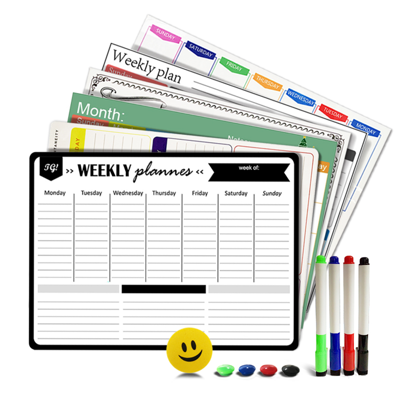 Magnetic Whiteboard Calendar - A3 Magnetische week- en maandplanner Whiteboard