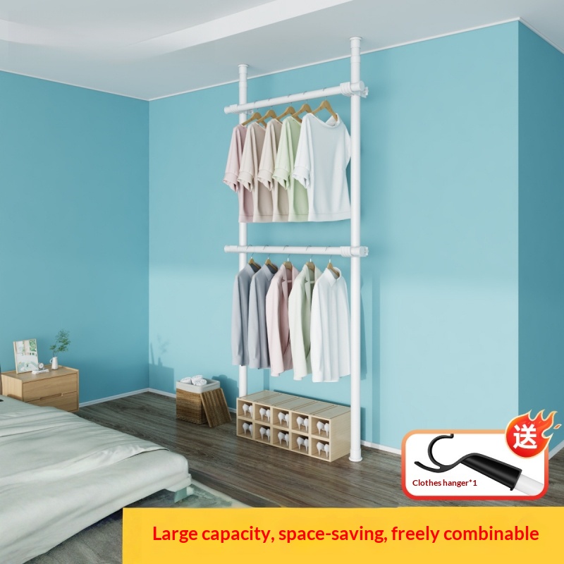 Coat Rack Standing - Staande kledingdroogrek met kapstok en kleerhangers