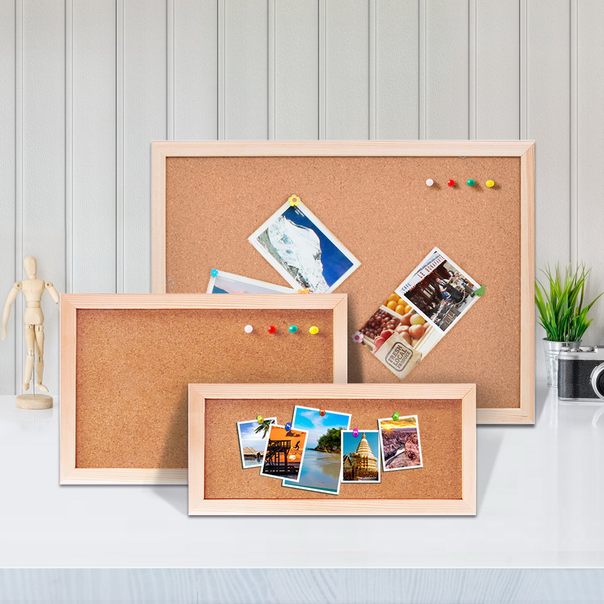 Vintage grenenhouten frame kur - Bulletin Board Cork recensie en prijs