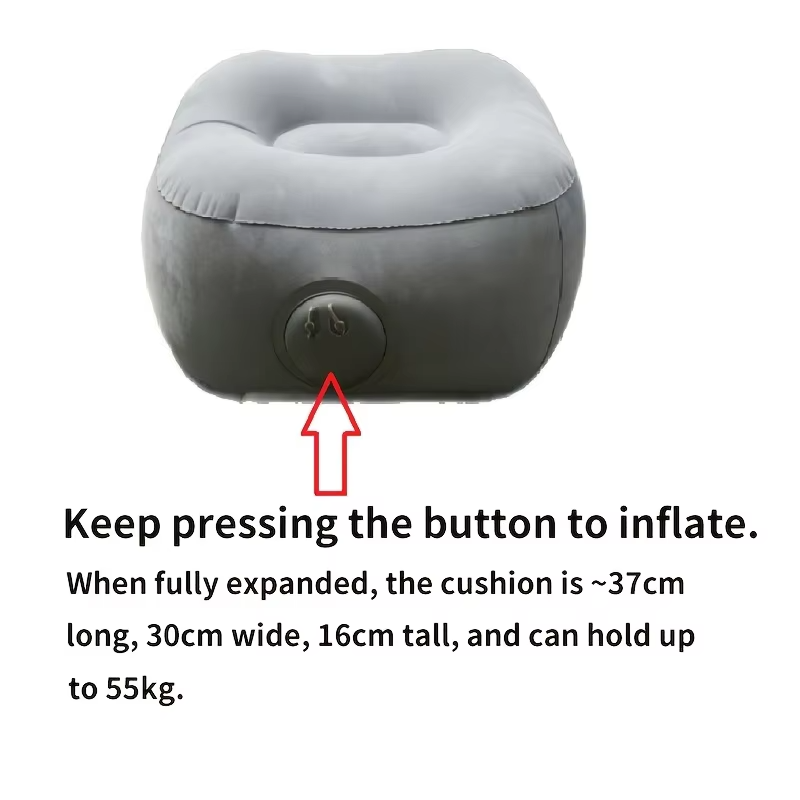 Opblaasbaar voetsteunkussen PV - Office Footrest Cushion recensie en prijs