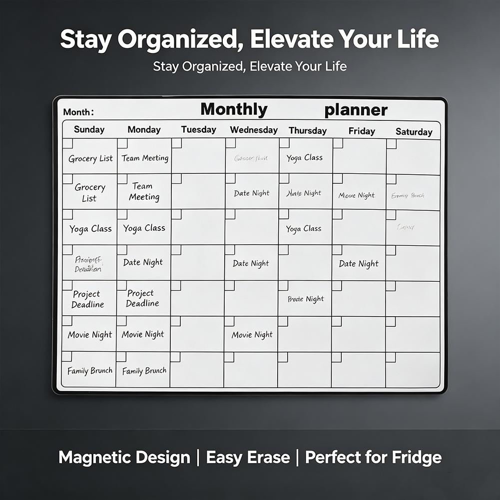 Magnetische koelkast Droog uit - Magnetic Whiteboard Calendar recensie en prijs