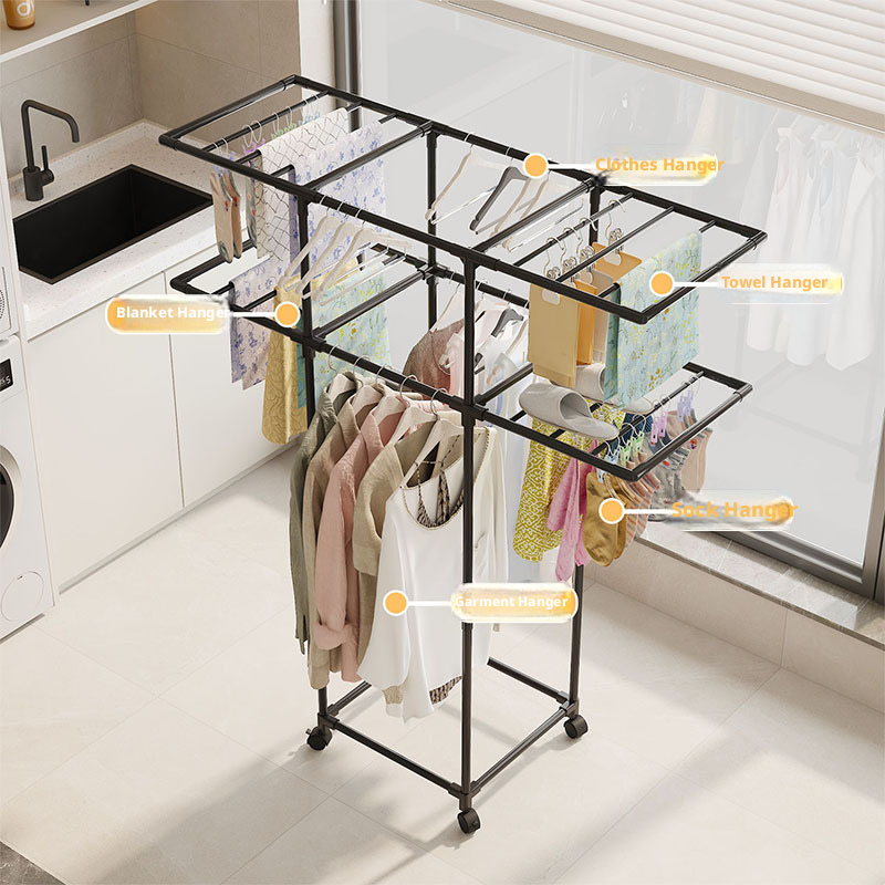 Kledingdroogrek met wielen, kl - Coat Rack Standing recensie en prijs