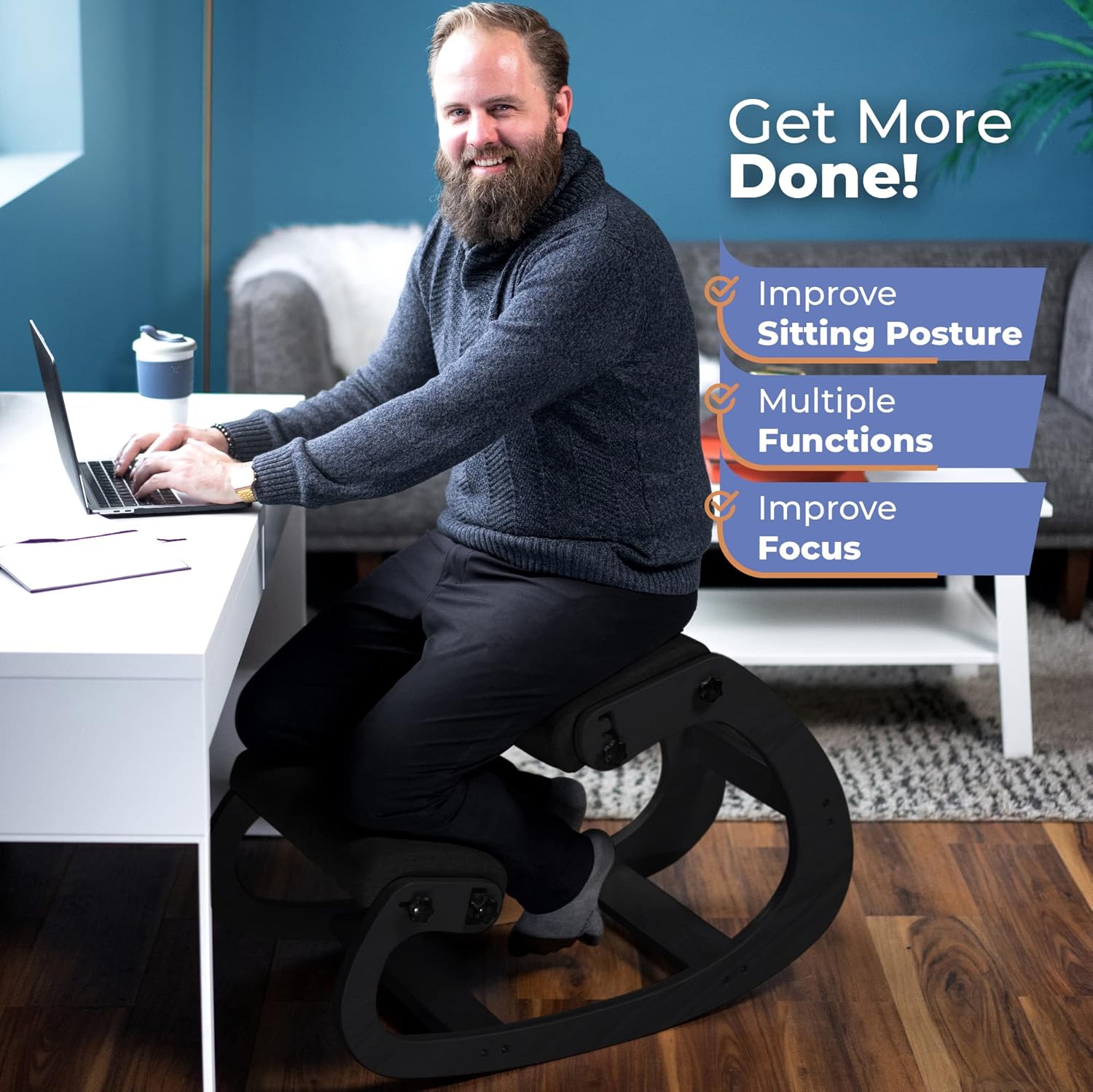 Ergonomische houten knielstoel - Office Furniture Ergonomic recensie en prijs