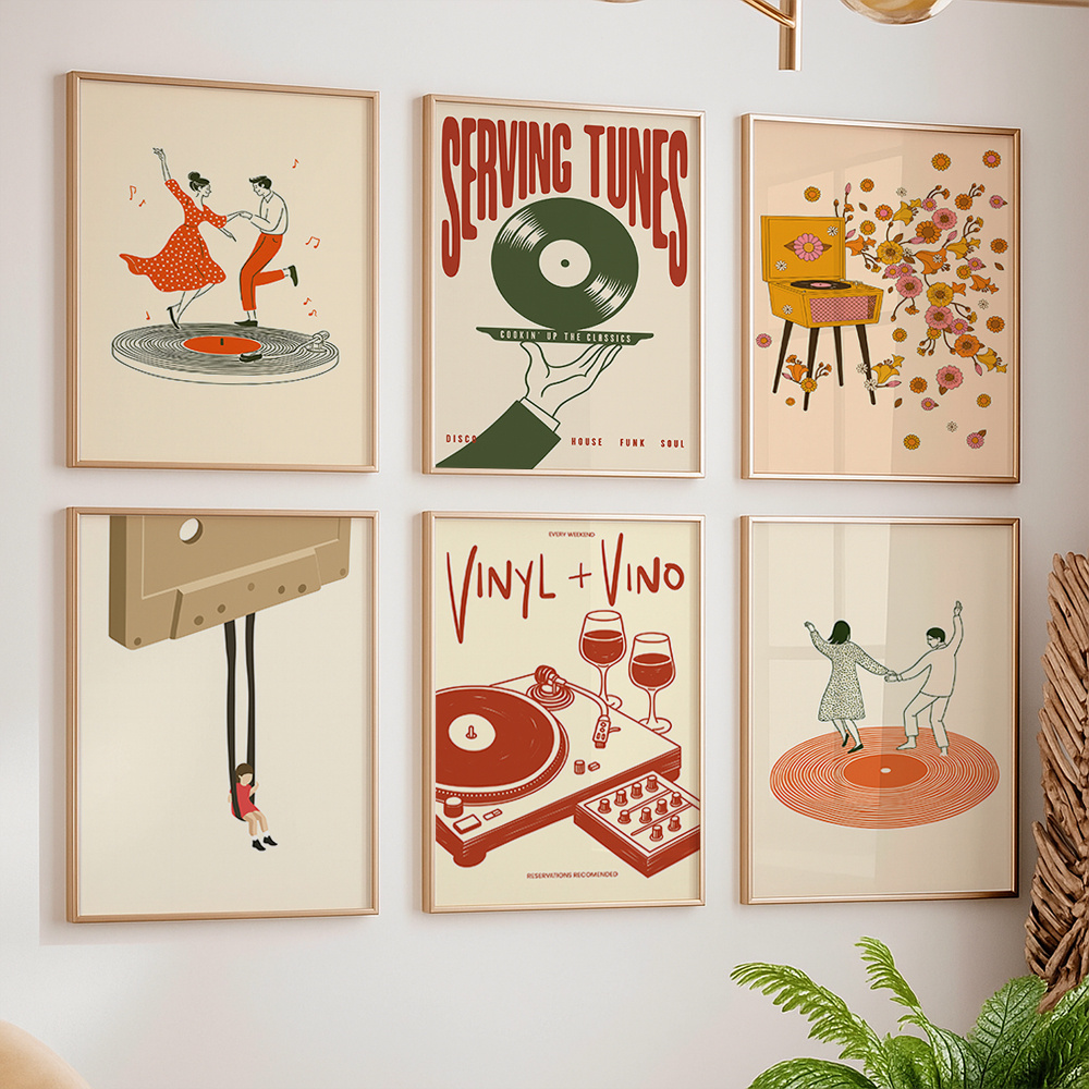 1pc Vintage Muziek Canvas Post - Office Furniture Used recensie en prijs