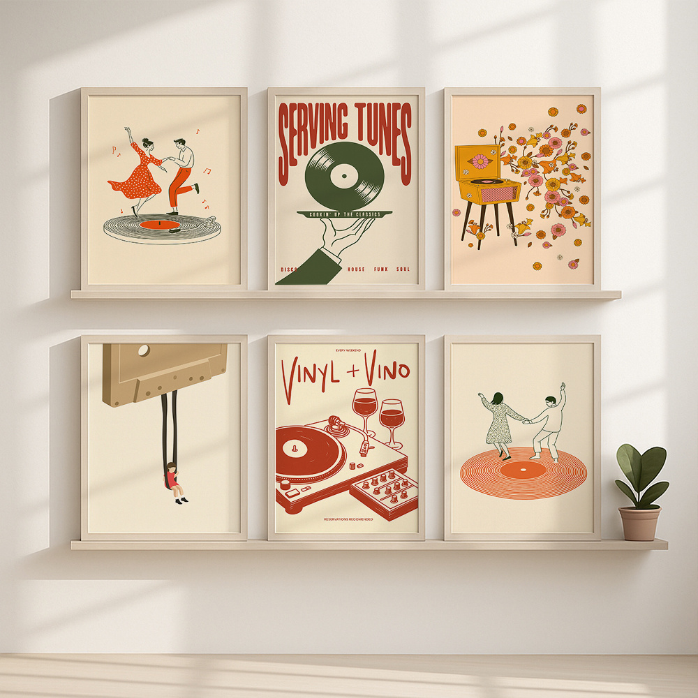 1pc Vintage Muziek Canvas Post - Office Furniture Used recensie en prijs