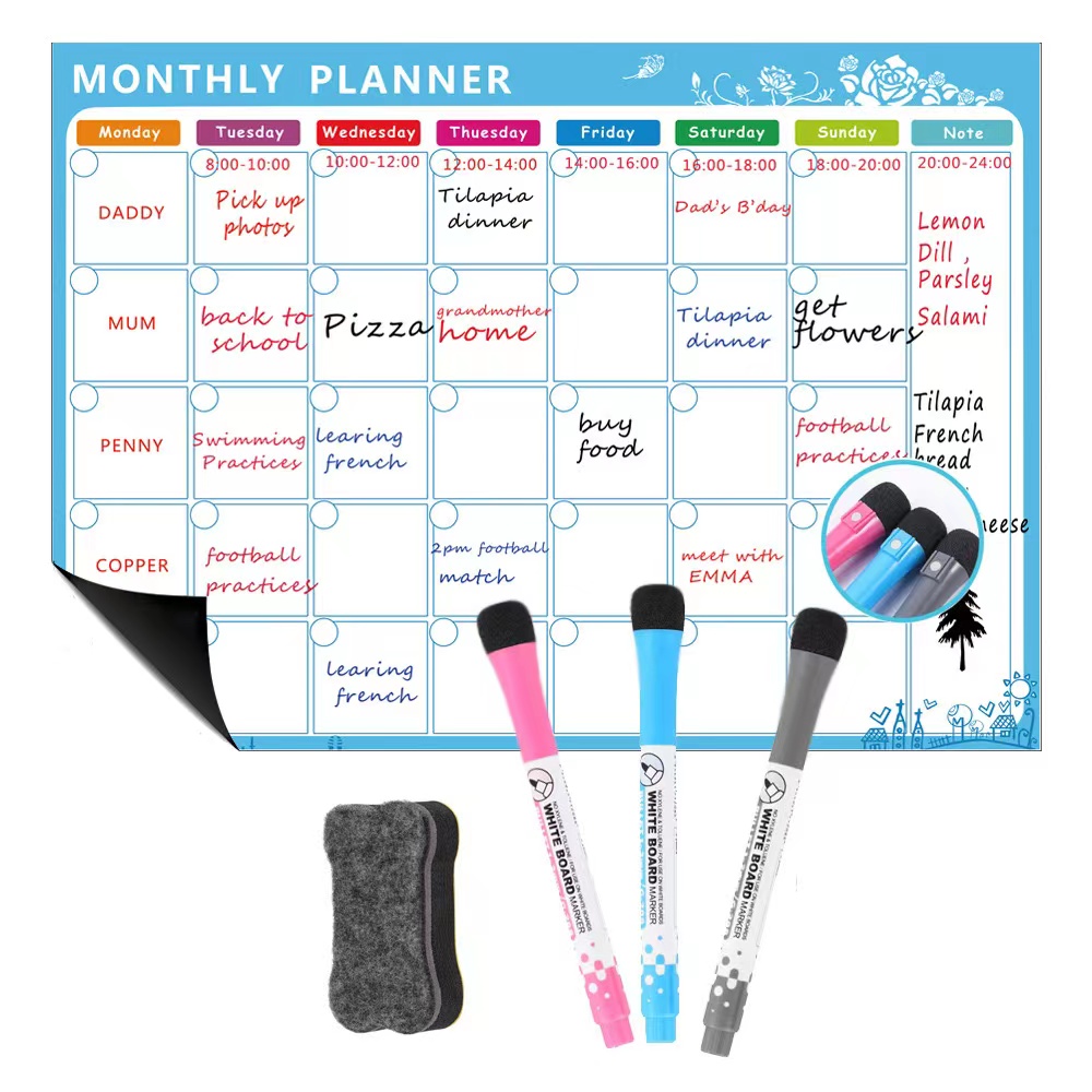 1 Set Magnetische Koelkast Dro - Magnetic Whiteboard Calendar recensie en prijs