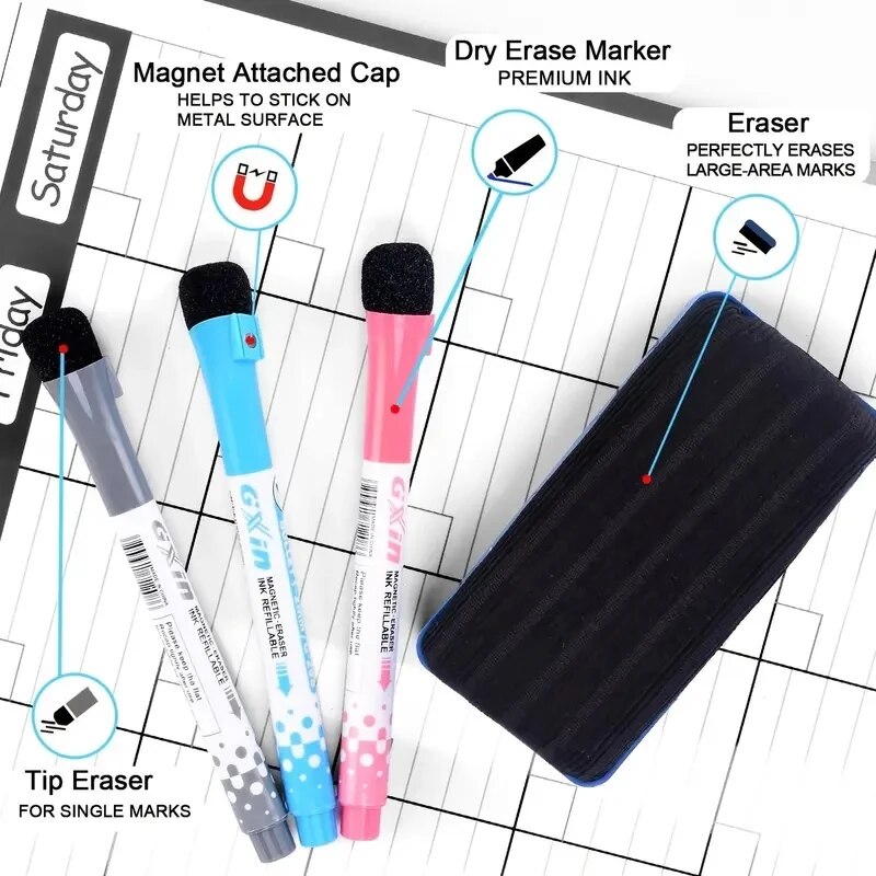 1 Set Magnetische Koelkast Dro - Magnetic Whiteboard Calendar recensie en prijs