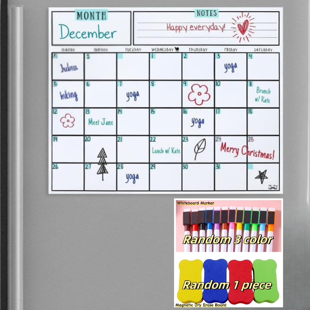Magnetische droog uitwisbare k - Magnetic Whiteboard Calendar recensie en prijs