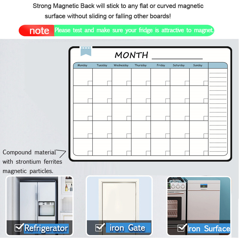 A3-formaat magnetische maandel - Magnetic Whiteboard Calendar recensie en prijs