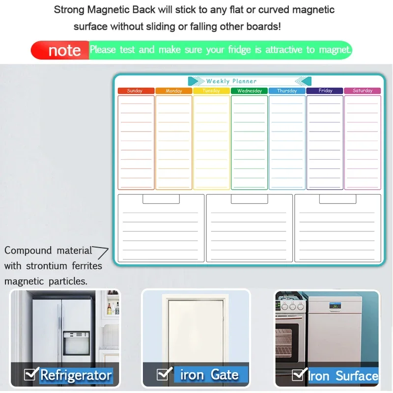 A3-formaat magnetische week- e - Magnetic Whiteboard Calendar recensie en prijs