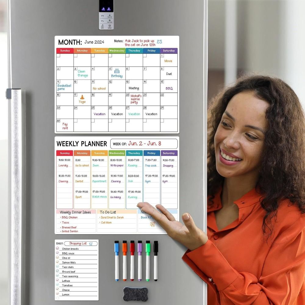 Droog uitwisbare magnetische k - Magnetic Whiteboard Calendar recensie en prijs
