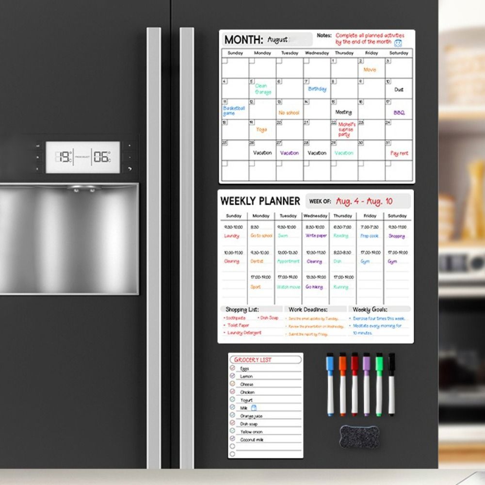 Droog uitwisbare magnetische k - Magnetic Whiteboard Calendar recensie en prijs