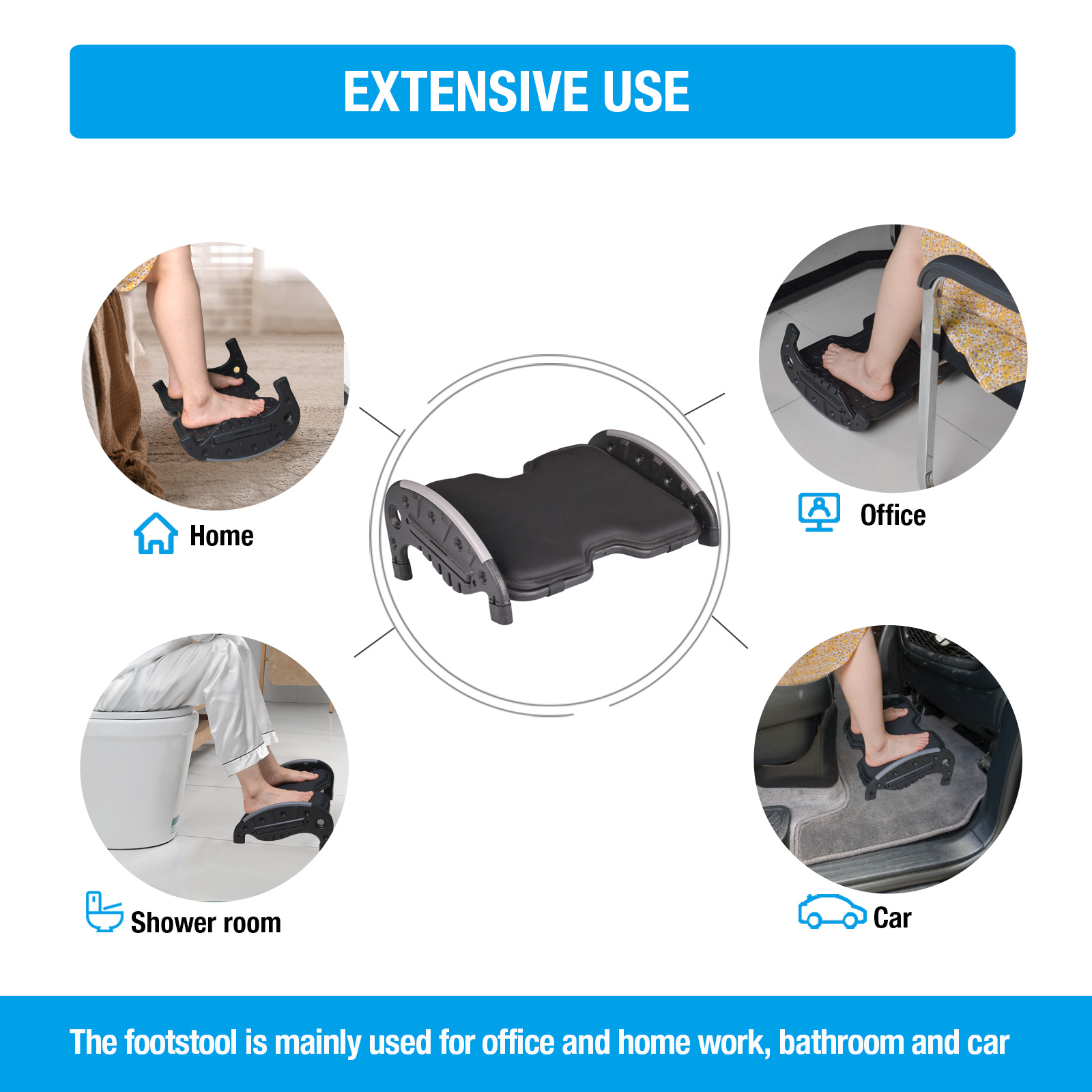 Voetsteunkrukje voor onder het - Office Footrest Cushion recensie en prijs