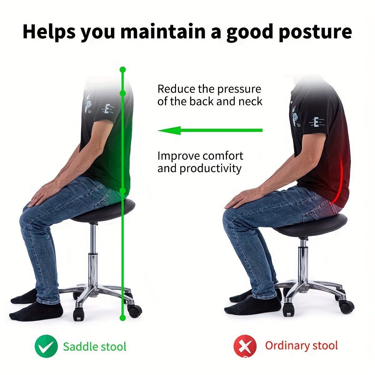 Zadelkruk Rolling Swivel SPA K - Office Furniture Ergonomic recensie en prijs