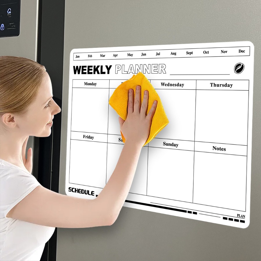Uitwisbare weekplan Schema Kal - Magnetic Whiteboard Calendar recensie en prijs
