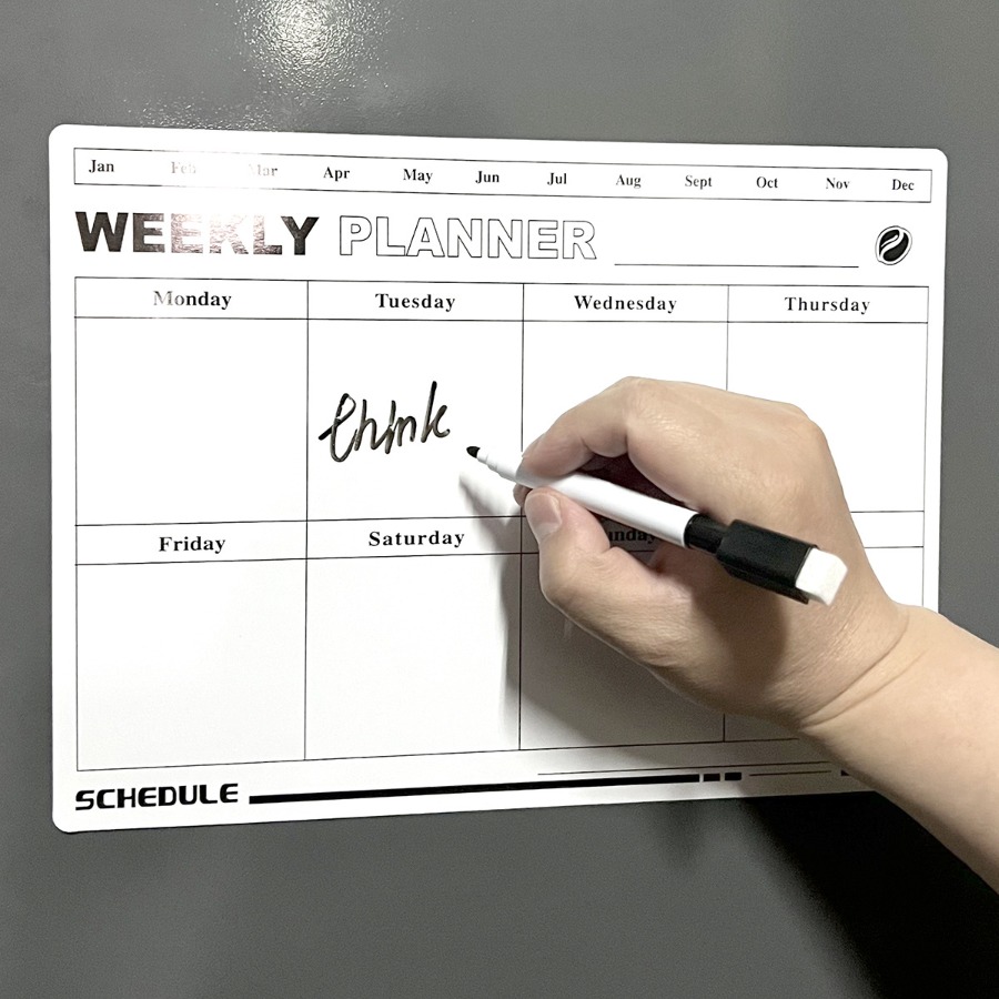 Uitwisbare weekplan Schema Kal - Magnetic Whiteboard Calendar recensie en prijs