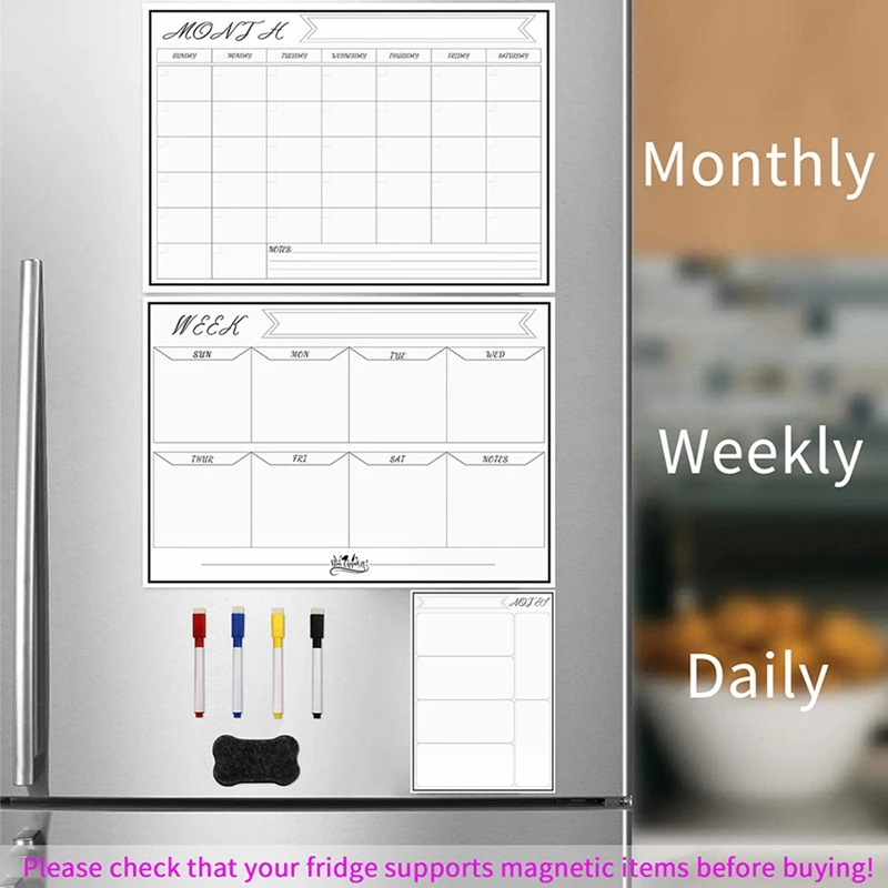 Dagelijkse Week Maand Plan Mag - Magnetic Whiteboard Calendar recensie en prijs
