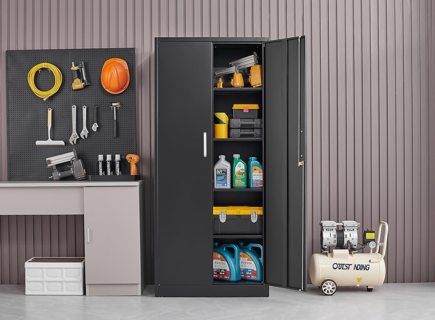 Metalen opbergkast met verstel - Office Furniture Used recensie en prijs