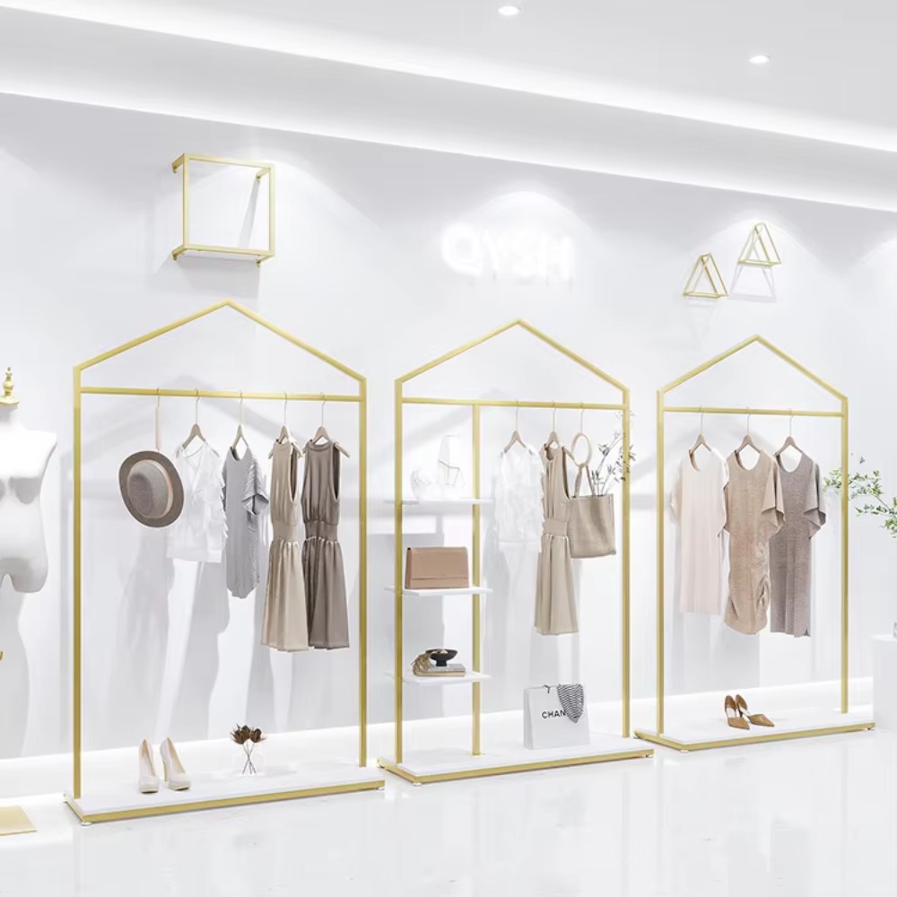 Gepolijste gouden roestvrijsta - Coat Rack Standing recensie en prijs